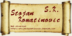 Stojan Komatinović vizit kartica